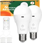 Neporal Rechargeable Led Bulbs 15w Remote, 3-color, Usb, 2-pack Emergency. Fixed Price $15.99.