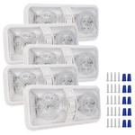 Hecasa 12v Led Double Dome Light Rv Lights Interior 5pcs, Clear Lens. Fixed Price $83.99.