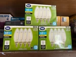 (3) New 4-packs Great Value Led 5.5w Candelabra Dimmable 2700k Soft White Bulb. Fixed Price $20.99.