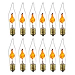 Sunlite 01506 Petite Flicker Bulb, Candelabra E12 Base, Clear, 12 Pack. Fixed Price $27.75.