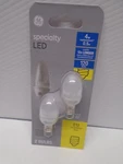 Ge Specialty Led Frosted C7 120 Volts 4 Watt Replacement Bulbs 2 Ct. E12 Base. Fixed Price $12.19.