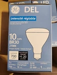 Ge Lighting Led10/dr303/827w Led Lamp, Br30, 10w, 2700k, E26/700 Lumens/lot Of 6. Fixed Price $34.99.