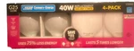 Electric G25 Globe 40w Replacement Light Bulbs Use Only 11w, 4-pack. Fixed Price $14.39.