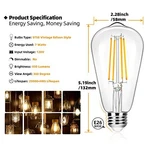 Brightever 12-pack Vintage 7w St58 Led Edison Light Bulbs 60w Equivalent - White. Fixed Price $26.61.