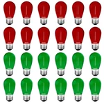 S14 Colored Led String Light Bulbs, 24-pack 1w Plastic Shatterproof Waterproof. Fixed Price $44.58.