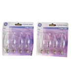 (2) Ge Candelabra Bulb, Crystal Clear Ca Type 25w 220 Lumen 4 Pack. Fixed Price $9.89.