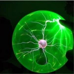 Pelddy Touch Sound Sensitive Glass Plasma Ball Lamp Crystal 6 Inches, Green. Fixed Price $35.94.
