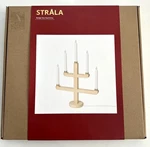 Ikea Strala Stralla Led 5-arm Candelabra Pine Wood 22" 805.633.12. Fixed Price $23.50.