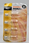 Sylvania Double Life 40w B10 Clear Candelabra Bulbs 4 Pack New. Fixed Price $14.00.
