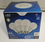 Euri Led 4 Pack Energy Star 8w A19 Bulb 60 Watt Daylight White 5000k Dimmable. Fixed Price $11.95.