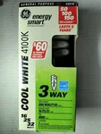 Ge Energy Smart Cfl 3 Way Cool White Bulb. 50/100/150 = 16/25/32 W. Fixed Price $14.99.