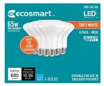 Ecosmart Br30 65w Equivalent Dimmable Led Light Bulbs Soft White (6 Pack). Fixed Price $43.45.