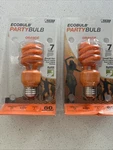 Feit 60w Orange Energy Saving Cfl Bulb 7 Year 8000 Hr. Life - Two Bulbs. Fixed Price $11.25.