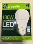 Greenlite 14w Led 100w Equivalent 4 Pack Lightbulbs Non-dimmable. Fixed Price $8.99.