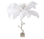 A&b Home 43 In. 8-light White Feather Tree Floor Or Table Lamp Gold Birds. Fixed Price $499.99.
