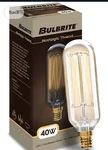 Bulbrite (4pack) 40 Watt Dimmable Antique Nostalgic T8, E12 Bulbs. Fixed Price $24.88.