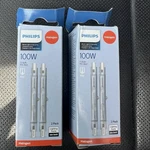 2 Packs - Philips T3 100w Work Light & Security Bulbs Rsc Base (2 Per Pack) New!. Fixed Price $10.39.