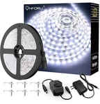 Onforu Led Light Strip,16.4ft Dimmable Tape Light, 16.4ft, Daylight White. Fixed Price $15.99.