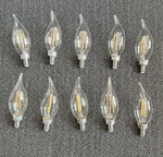 Candelabra Bulbs 40-watt Equiv B11 Nondimmable Clear Glass Led Soft White 10 Ea.. Fixed Price $14.99.