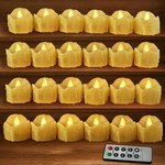 Set Of 24 Led Votive Candles With Remote And Timer (cream) - Flameless Vo.... Fixed Price $56.00.