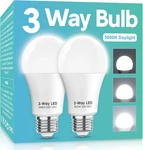 Gonhom 3 Way Led Light Bulbs 50 100 150w Equivalent, Daylight White 5000k. Fixed Price $13.29.