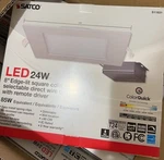 New 1-pc Satco Led 8" Edge-lit Square Down Light Color Selectable 24w S11831. Fixed Price $29.95.