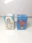 Bundle Of 2 Vintage Abco 50w Red And White Westinghouse Track Bulbs New R-20 Usa. Fixed Price $22.88.