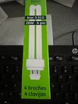 Ge Biax D Eco 26w Gx24q-3 4 Pin Cfl Compact Fluorescent F26dbx/830/eco4p 1800 Lu. Fixed Price $12.95.