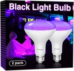 2 Pack 120w Equiv Led Black Light Bulb, Br30 E26 Blacklight Bulbs For Glow In Th. Fixed Price $24.89.