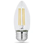 Feit Electric Bpetc60927cafil/2/rp 5.5 W, Compact Led Bulb, White, B10, 2700k. Fixed Price $8.45.