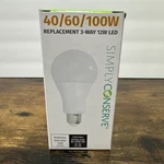 New Simply Conserve 40 60 100 Watt Replacement 3-way 12w Led Light Bulb. Fixed Price $7.87.