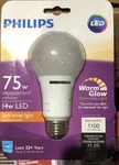 Philips 459065 75w Equivalent Soft White Household A21 Dimmable Led. Fixed Price $9.95.