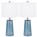 Tpamswo Modern Coastal Table Lamps 23 High Blue Silver Hand-applied Mercury .... Fixed Price $54.96.