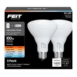Feit Br30 E26 (medium) Led Bulb Adjustable White 100 Watt Equivalence 2 Pk. Fixed Price $19.95.