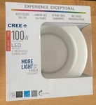 Cree 100 Watt Replacement Led 6" Recessed Downlight Soft White Dimmable New. Fixed Price $34.99.