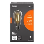 Feit St19 E26 Led Dusk To Dawn Bulb Soft White 60 Watt Equivalence. Fixed Price $28.66.