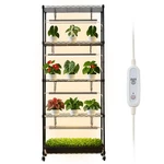 Vevor Plant Stand Indoor With Grow Lights 2 Pack 63" Tall 6-tier Shelf. Fixed Price $125.99.