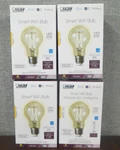 Feit Electric Smart Wi-fi Bulb A19 Led Filament Glass 4 Pack New. Fixed Price $19.89.