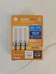 New 3 Ge Led Bulbs 5.5w 60w T8 Dimmable Warm White 500 Lumens Candelabra Base. Fixed Price $9.99.