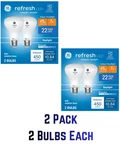 2x Ge Refresh 45w Led Hd Bulbs R20 Medium Base Indoor Flood Daylight 2 Pack. Fixed Price $17.95.