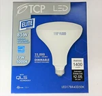 Tcp Elite Led17br40d50k 17 Watt (85w Equal) Br40 5000k Dimmable Led Light Bulb. Fixed Price $10.45.