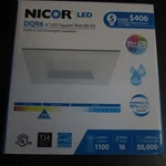 Nicor Lighting 6 Inch White Square Led Recessed Downlight In 3000k (dqr6). Fixed Price $29.99.