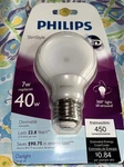 433128 Philips Slim Led A19 8w / 40w Eq. 2700k 120v E26 Dimmable Nip. Fixed Price $17.99.