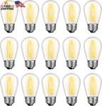 Gvvoohome Led S14 Replacement Light Bulbs For Outdoor String Lights, 1w Shatterp. Fixed Price $16.19.