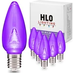 Hlo Lighting Smooth C9 Christmas Lights Purple Led Bulbs For Indoor & Outdo.... Fixed Price $35.76.