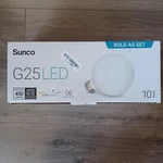 Sunco 10 Pk G25 Globe Light Bulbs Led Edison Vanity 450 Lumens 5000k Daylight 6w. Fixed Price $21.00.