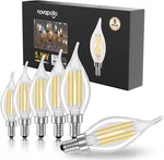 Novapollo E12 Chandelier Light Bulbs, Dimmable 60 Watt 6pk, Ca11-5.5w-2700k. Fixed Price $14.43.