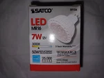 2 - Satco Led Mr16 S9104 3000k 50w Replacement Dimmable 25,000 Hours Gu5.3 Base. Fixed Price $9.99.