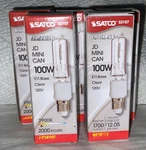 5 Pk Satco S3107 Clear Jd Mini Can Type 100 W 120v E11 Candelabra Base 1700 Lum.. Fixed Price $26.60.