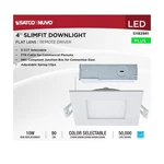 Satco S11829r1 - 10 Watt 4" Led Square Direct Wire Downlight W/ Remote Driver. Fixed Price $29.69.